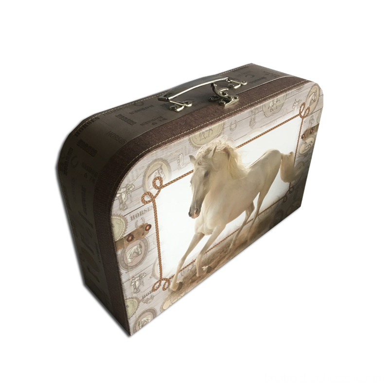 Cheap Safety Paper Suitcase Box with Handle