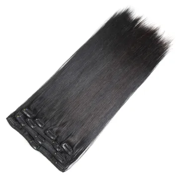 X-TRESS 20 Inch Human Hair Clip Extensions Pre Bonded Remy Hair Extensions Real Human Hair