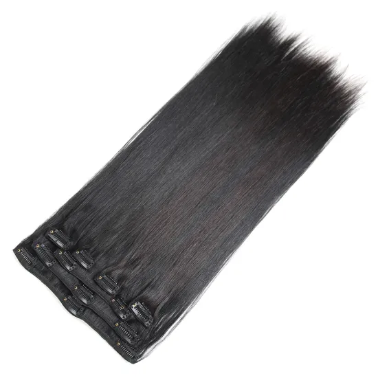 X-TRESS 20 Inch Human Hair Clip Extensions Pre Bonded Remy Hair Extensions Real Human Hair