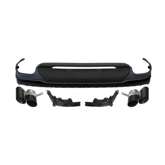 Black Optional SQ7 Rear Diffuser with Tips for Audi Q7 2020+