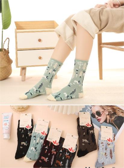 Oemen custom logo funny colourful socks Gifts polyester crew custom cute Fashion Funny Women
