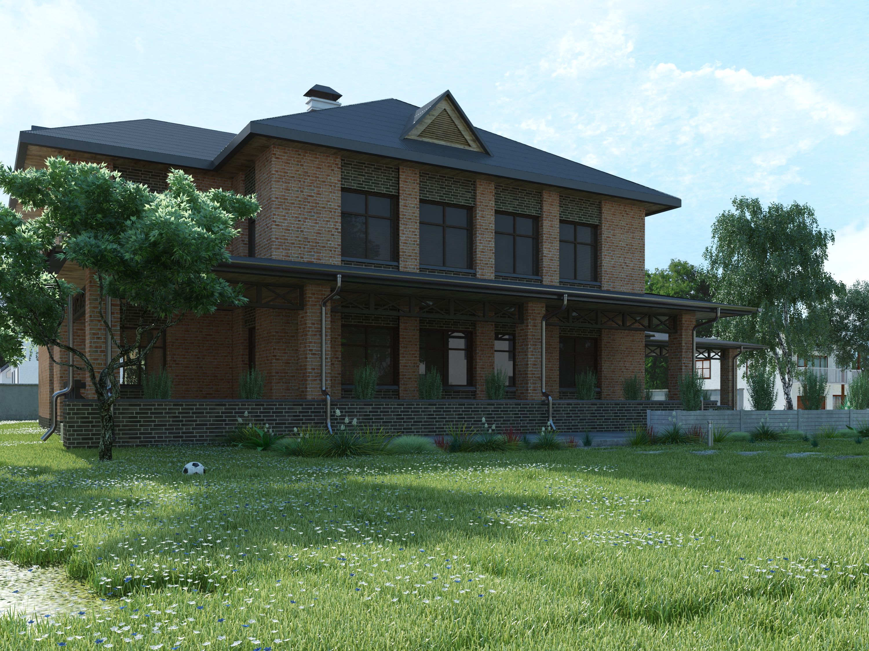 Country villa ASA Synthetic Resin Tiles