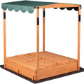 Hölzerne Kinder Sandkasten Cabrio Canopy Covered Sandbox