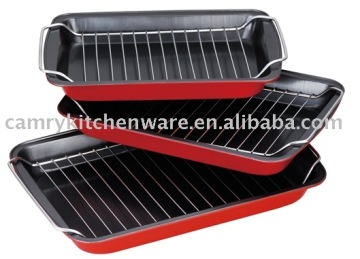 6PCS ROASTER PAN SET WITH RACK