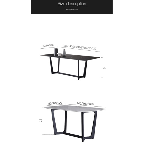 Nuevo diseño moderno juego de mesa de comedor simple