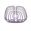 Purple Square Metal Wire Bread Basket