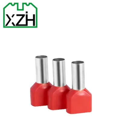 Blue/Gray PP Wire End Terminals TE 2512 Type Pre-insulated Copper Brass Twin Cord End Terminals