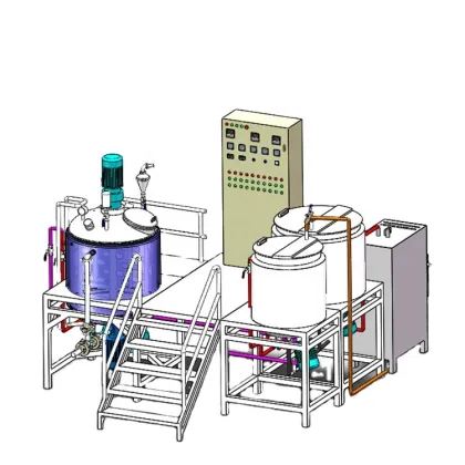 1000L Automatic Cosmetics Manufacturing Machinery: Vacuum Emulsifier Mixer
