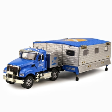 1:50 Scale Alloy RV Diecast Toy Truck with Sound, Light, and Movable Parts - Perfect Kids' Decorate and Play Toy