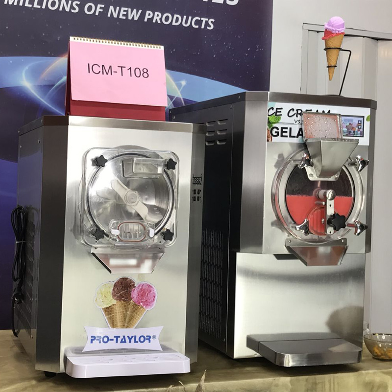 Klein commercieel huis gemaakt Italiaanse ijsmachine Batch Freezer Gelato Maker