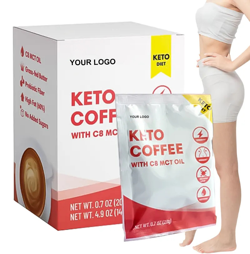 Private Label Natural Ingredient Sugar Free Fat Burn Instant Coffee Powder Weight Loss Slimming Keto Coffee Powder