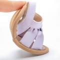 Purple Leather Soft Sole Baby Sandals