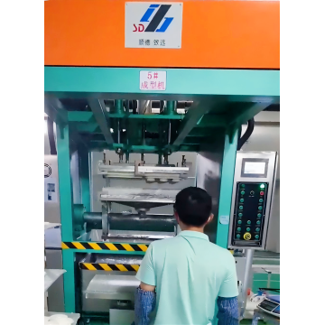 Automatic single-station turnover pulp forming machine