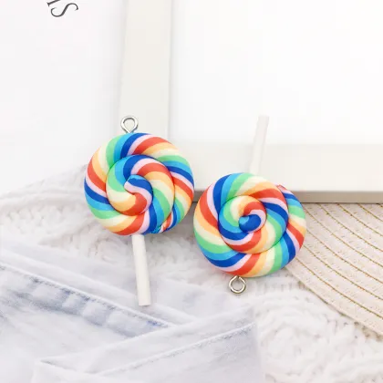 Lollipop bracelet resin charms for earring