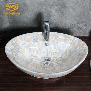 Ceramic Art Basin with Single Hole Designer Faucet: Price Inquiry