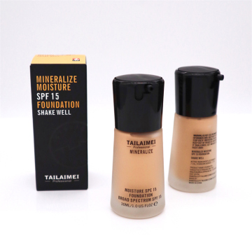 Etiqueta privada SPF SPF 15 Mineral Foundation Moisturizer
