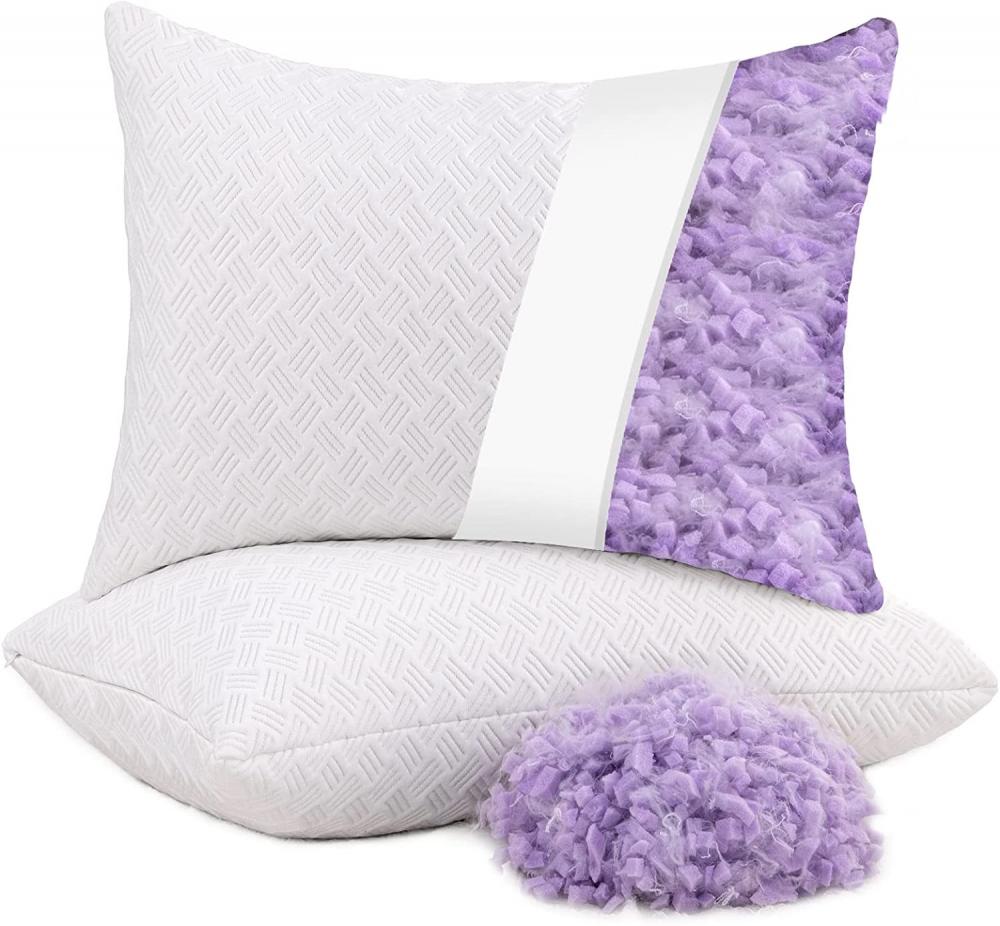 Purple Shredded Memory Foam Pillow117 Jpg