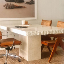 Wabi-sabi Natural Travertine Stone Dining Table