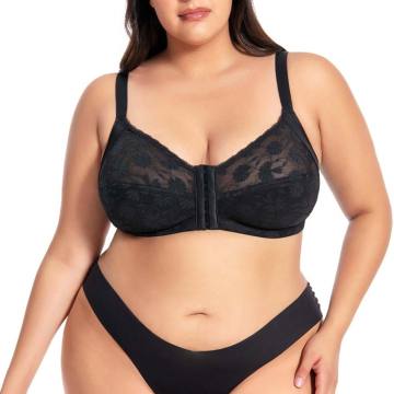 Wholesale Women's Big Cup Wire-Free Lace Bras for Plus Size - Soft and Comfortable Design
