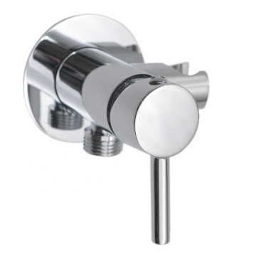 Brass Round Toilet Hand Held Bidet Holder Bracket with Hot and Cold Water Tap Faucet
