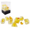 Bescon YellowDuck RPG Dice Set of 7, Nouveauté Yellow Duck Jeu de dés de jeu polyédrique