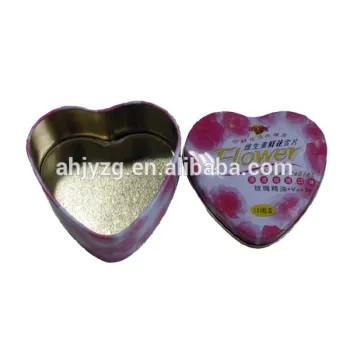 Beatiful appearance decorative heart shaped tin box