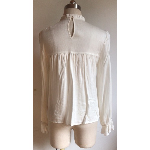 Ladies Viscose Ladies Blouse with Lace and Pintucks