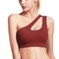 Women exercise top with built in bra