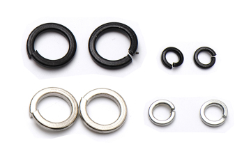 Spring Washers Metal Black Silver