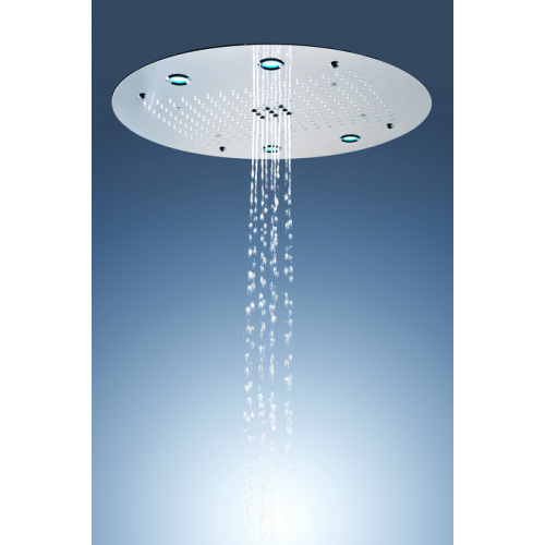 Pommeau de douche LED rond au plafond