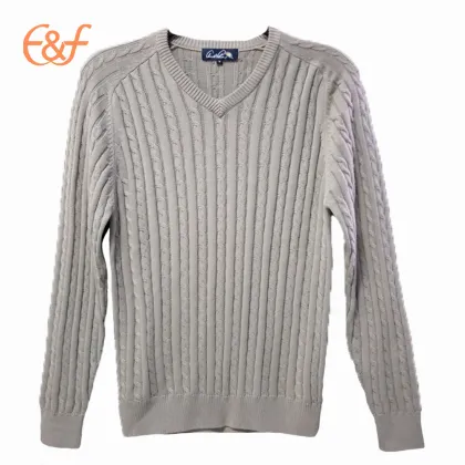 Fashion Cable Knitted Sweater for Men