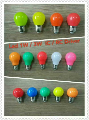 LED COLOR BULBS G45 1W