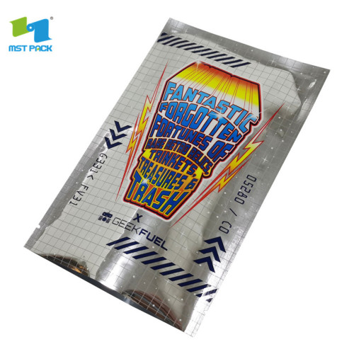 custom print flat barrier resealable pouches