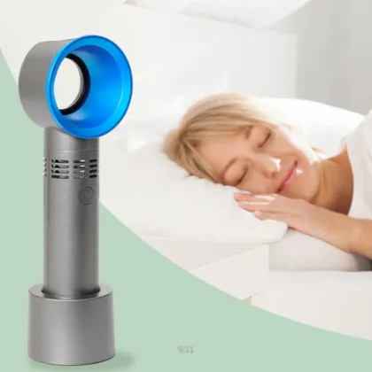 Portable Bladeless Fan: USB Mini Chargeable Handheld Leafless Desktop Fan for Eyelash Extension Glue Dryer