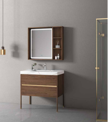 Luxurious aluminum bathroom mirror cabinet