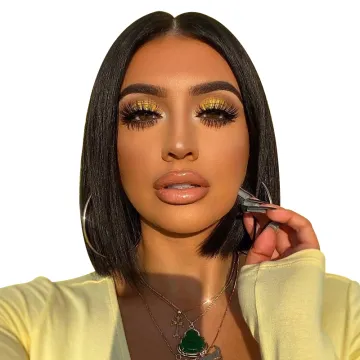 Bob Wigs Brazilian Cuticle Aligned Raw Virgin Hair Lace Frontal Wigs Human Hair  Front Lace Part 150% Density For Black Women