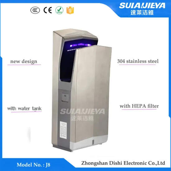 restroom high speed jet air hand dryer stainless steel