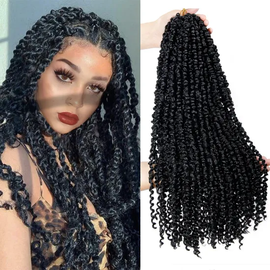 passion twist crochet hair 22 inches braiding hair for women wholesale synthetic crochet braid hair