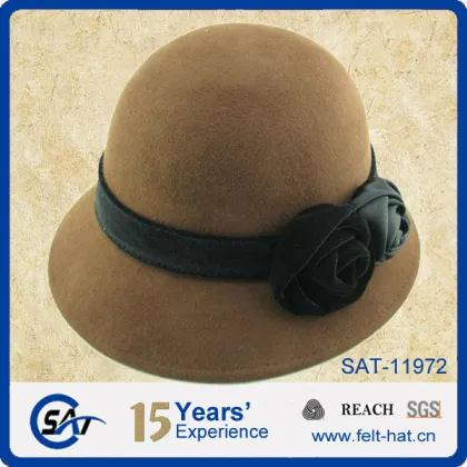 wide brim lady felt hat winter hat lady hat bucket hat women hat