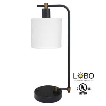 UL Listed Four Points by Sheraton Marriott Hotel Room Table Lamp with Rocker Switch and USB Port