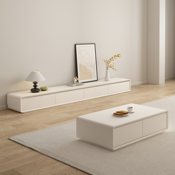 Nordic Style Solid Wood TV Cabinet and Coffee Table Combination