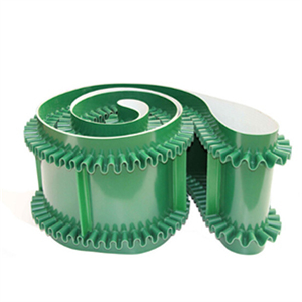 Skirt Edge Baffle PVC Green Conveyor Belt