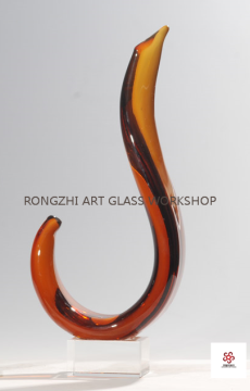 Abstrakte moderne Kunst Glasskulptur
