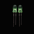 5mm Green Diffused LED 520nm 17mm Pfupi Pin