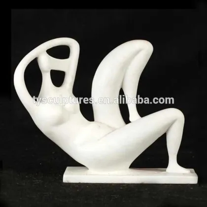 Contemporary art abstract marble female statue abstract stone nude lady sexy body sculpture