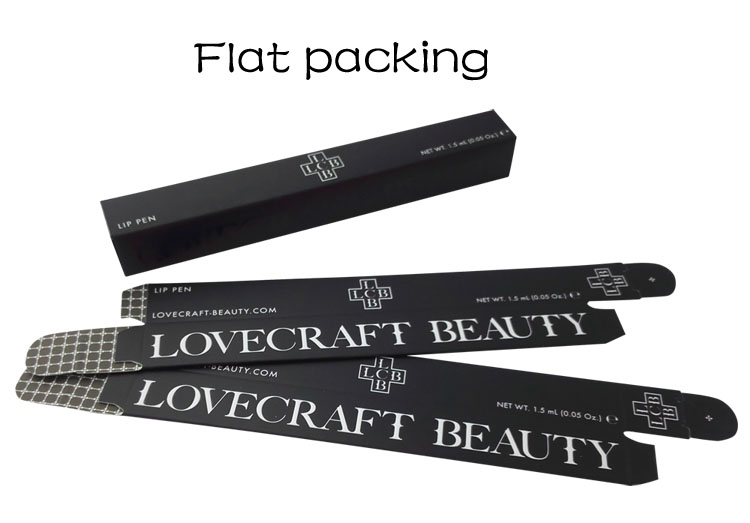 Folding Customizable Black UV Lipstick Paper Box