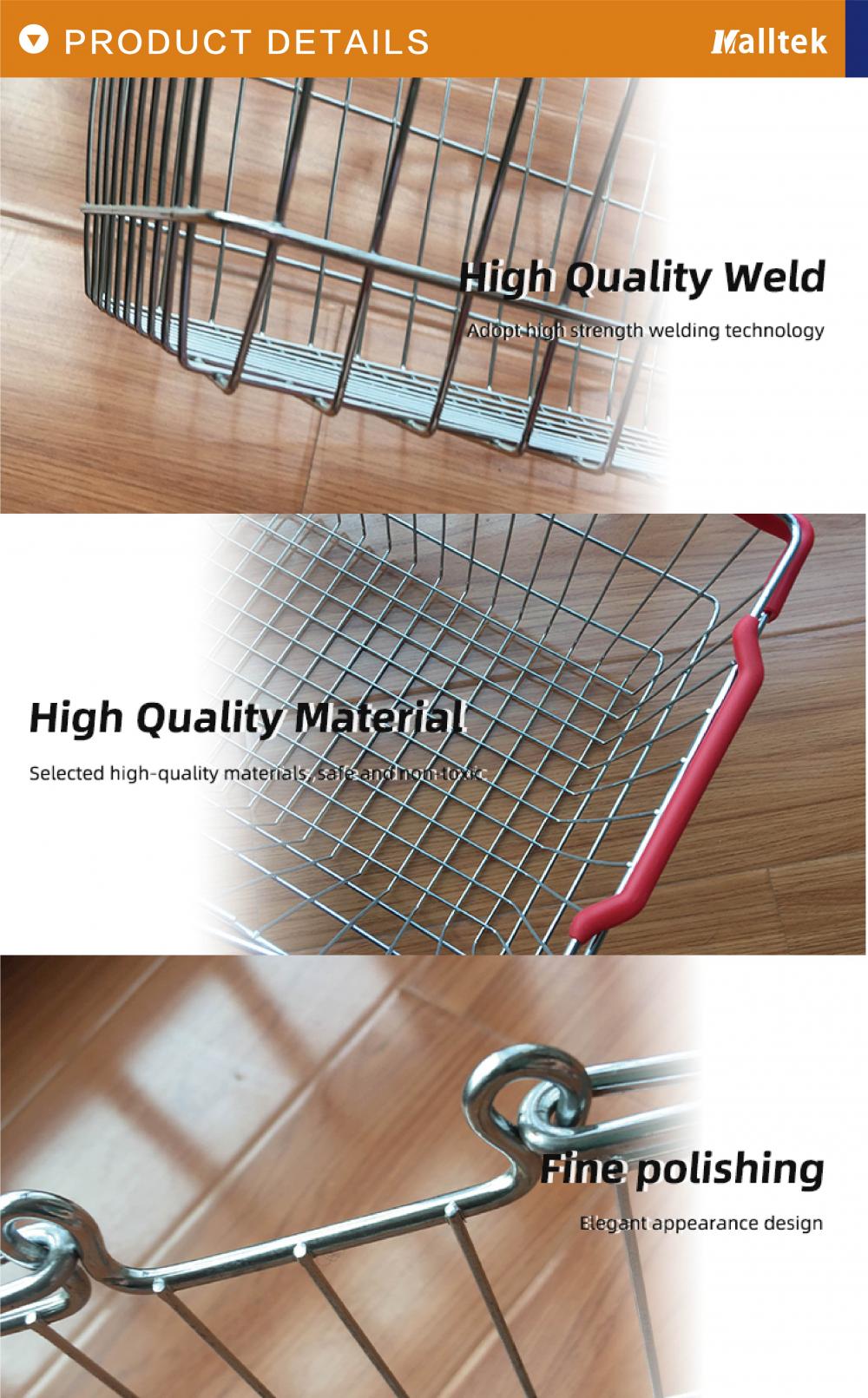 High-quality retail store metal wire shopping basket