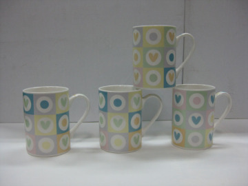 Colorful bone china ceramic mug