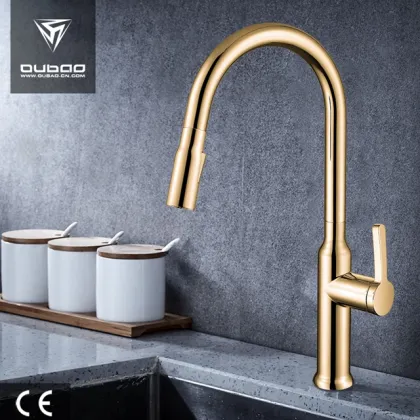 Hot Cold Water Sink Pulldown Kitchen Golden Faucet