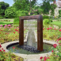 Flower Bed Fountain Landscape Rectangular Corten Steel Water Fountain Manufactory